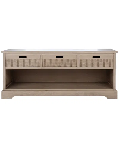 Safavieh Landers 3-drawer Storage Bench In Brown