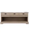 Safavieh Landers 3-drawer Storage Bench In Brown