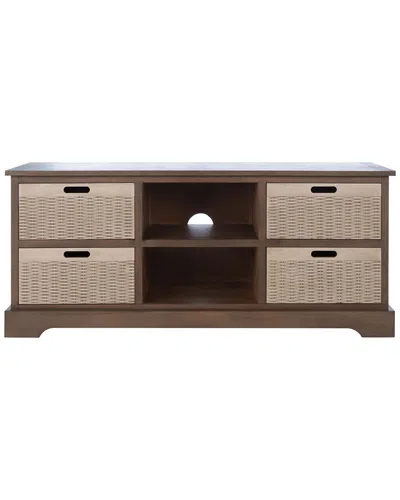 Safavieh Landers 4-drawer Media Stand In Brown
