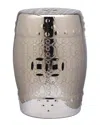 Safavieh Lantana Garden Stool In Silver