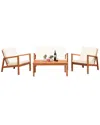 Safavieh Larence Outdoor 4pc Living Set In Beige