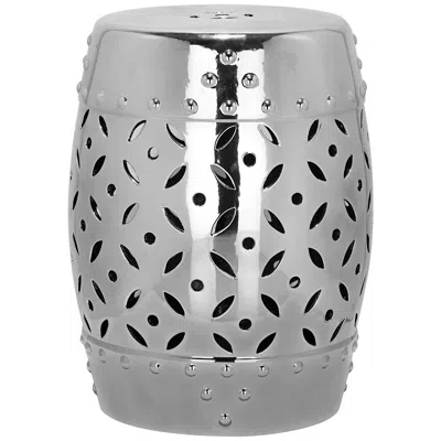 Safavieh Lattice Coin Silver Ceramic Garden Stool