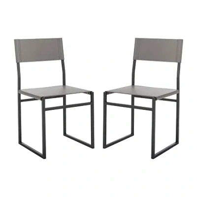 Safavieh Layne Sleek Dining Chair - Set Of 2 In Gray