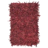 Safavieh Leather Shag Collection Akilah Solid Area Rug In Red