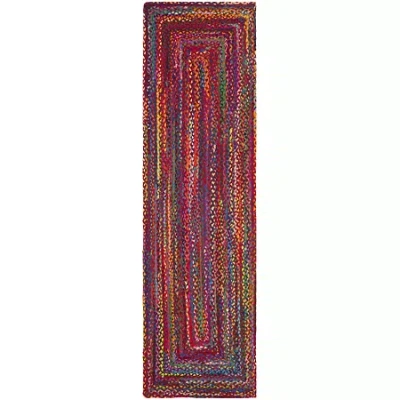 Safavieh Lecia Bordered Braided Cotton Rug In Red