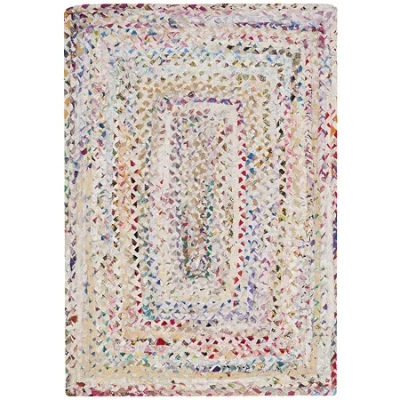 Safavieh Lecia Bordered Braided Cotton Rug In White