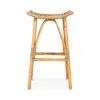 Safavieh Leda Rattan Barstool In Honey Brown