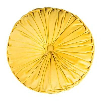 Safavieh Leila Round Throw Pillow In Yellow