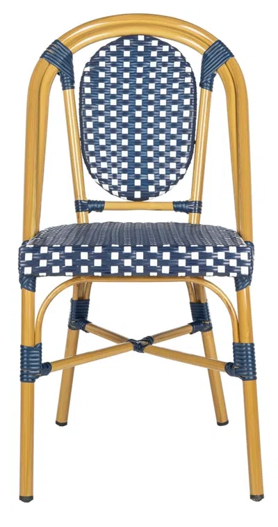 Safavieh Lenda French Stackable Bistro Chair In Blue