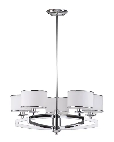 Safavieh Lenora 5-light Drum Adjustable Pendant In Silver