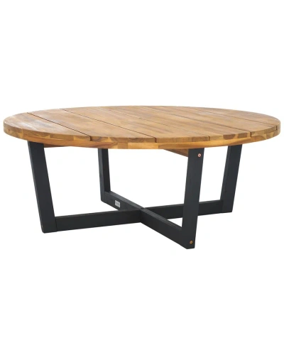 Safavieh Leo Round Coffee Table 4 Legs In Brown