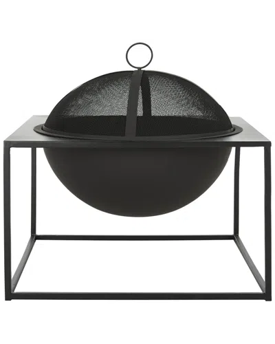 Safavieh Leros Square Fire Pit In Black