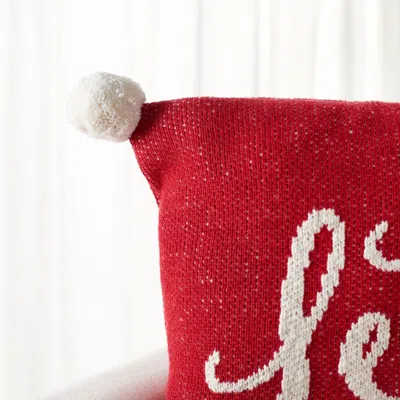 Safavieh Let It Snow Holiday Pillow In Red