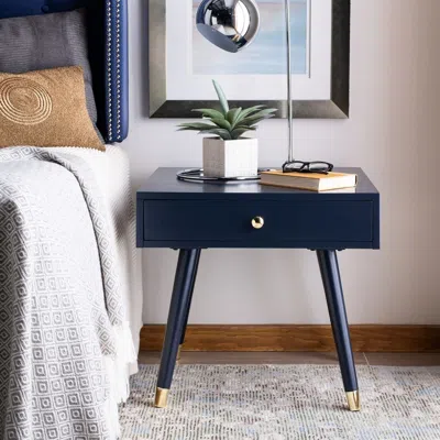 Safavieh Levinson Gold Cap End Table In Black