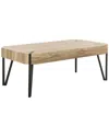 Safavieh Liann Rustic Midcentury Wood Top Coffee Table