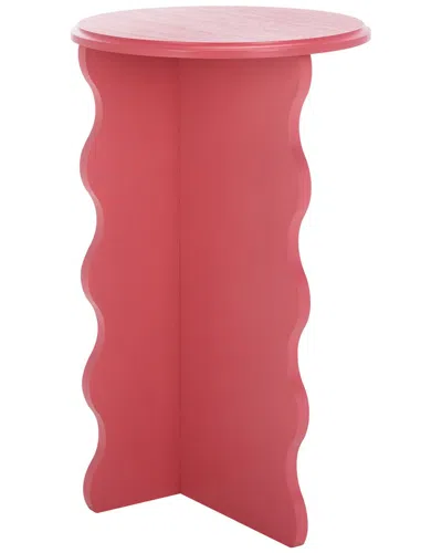Safavieh Lilith Wavy Accent Table In Red