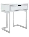 Safavieh Lilo 1 Drawer Mirror Accent Table In Silver