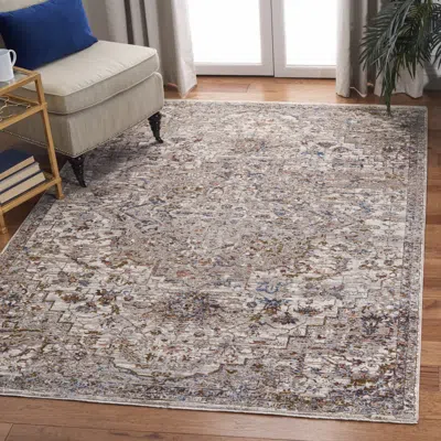 Safavieh Limitee Non-slip Area Rug, Beige / Beige Traditional Style Easy Care In Gray