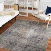 Safavieh Limitee Non-slip Area Rug, Charcoal / Blue Traditional Style Easy Care In Blue