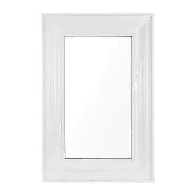 Safavieh Linsa Wall Mount Rectangular Beveled Wall Mirror In White