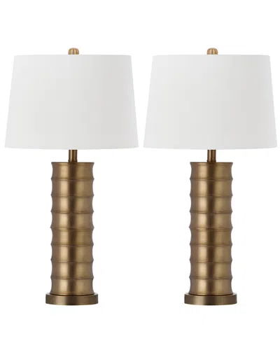Safavieh Linus 28.5in Brass Column Table Lamp