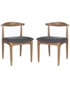 Safavieh Lionel Set Of 2 Retro Dining Chairs In Brown