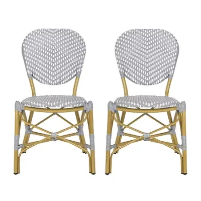 Safavieh Lisbeth Outdoor Collection 2-pc. Lounge Chair In Gray