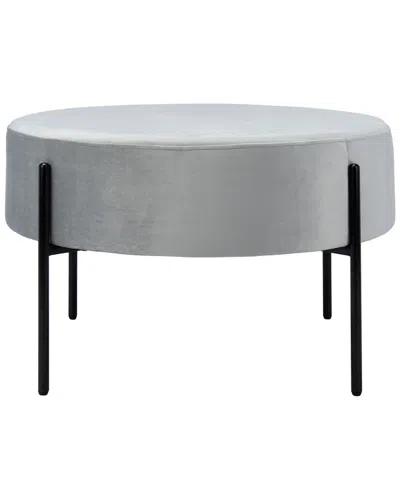 Safavieh Lisbon Round Cocktail Ottoman In Blue