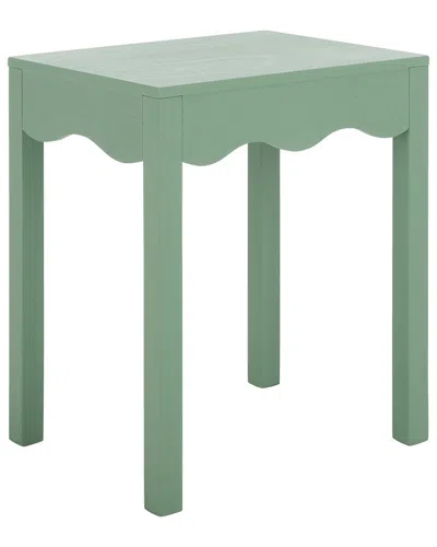 Safavieh Litith Square Wave Accent Table In Green