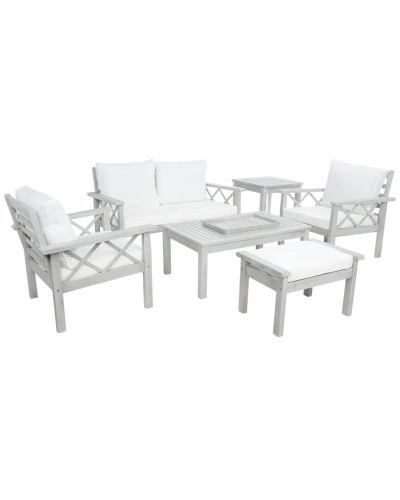 Safavieh Loanna 6pc Outdoor Living Set In Grey