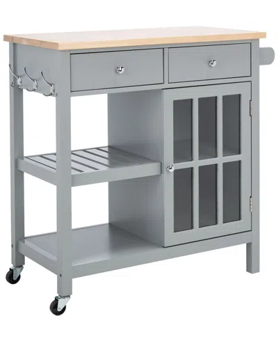Safavieh Locklyn Kitchen Cart In Grey