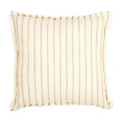 Safavieh Lolo Linen Square Throw Pillow In White