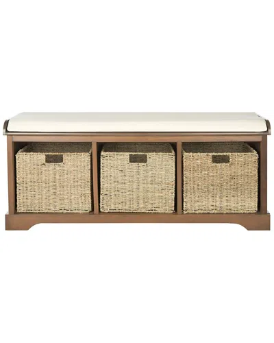 Safavieh Lonan Storage Bench In Brown