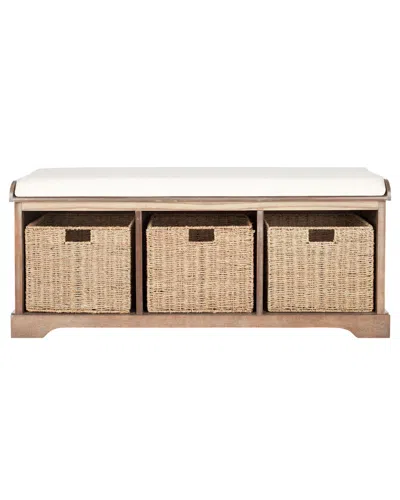 Safavieh Lonan Wicker Storage Bench