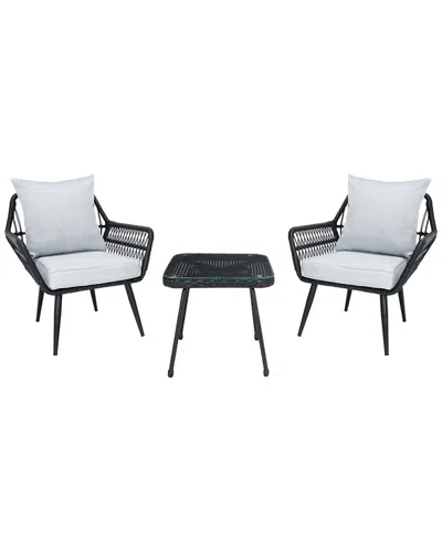 Safavieh Londyn 3pc Lounge Set In Black