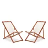 Safavieh Loren Outdoor Sling Chair, Set Of 2 In Natural/beige