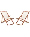 Safavieh Loren Sling Chair Set Of 2 In Brown