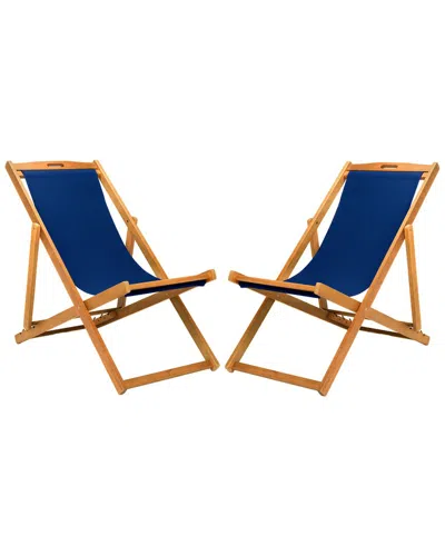 Safavieh Loren Sling Chair Set Of 2 In Blue