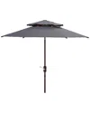 Safavieh Lorenia 9ft Double Top Umbrella In Blue
