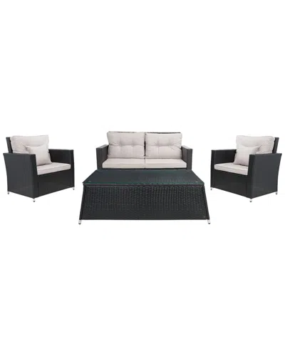 Safavieh Lorma 4pc Living Set In Black