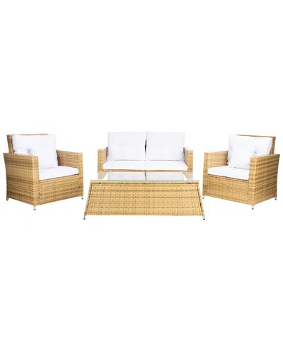 Safavieh Lorma Outdoor 4pc Living Set In Natural