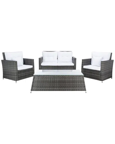 Safavieh Lorma Outdoor Grey 4pc Living Set