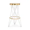 Safavieh Lorna Gold Leaf Barstool In White/gold