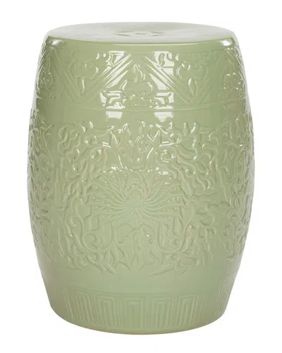 Safavieh Lotus Garden Stool In Green