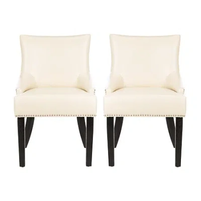 Safavieh Lotus Kitchen Collection 2-pc. Upholstered Dining Chair In White