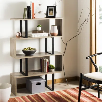 Safavieh Louise Retro Mid Century Wood Etagere In Neutral