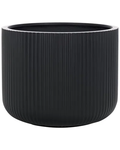 Safavieh Lucca Large Planter Pot In Black