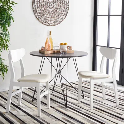 Safavieh Lucca Retro Dining Chair In White
