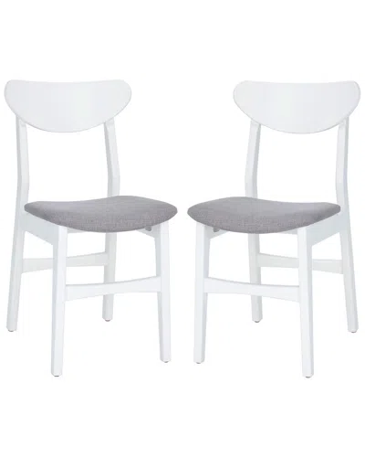 Safavieh Lucca Retro Dining Chair, Set Of 2 In White
