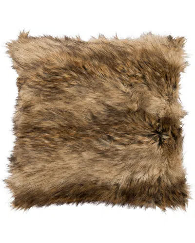 Safavieh Luccia Faux Fur Pillow In Brown